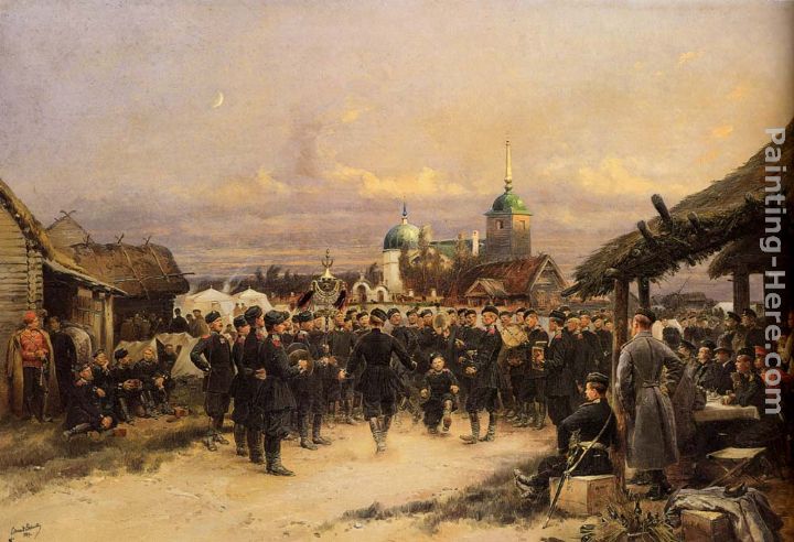 Chorus Of The Fourth Infantry Battalion At Tsarskoe Selo painting - Jean Baptiste Edouard Detaille Chorus Of The Fourth Infantry Battalion At Tsarskoe Selo art painting
